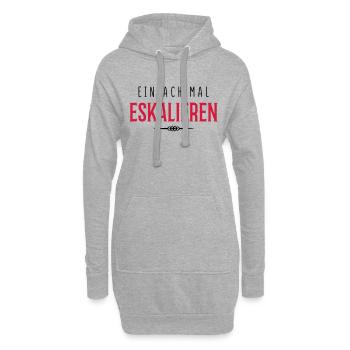 eskalieren einfach mal - Hoodie-Kleid - Grau meliert - Vorne