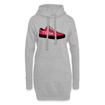 sneaker__team - Sweat-shirt à capuche long Femme - gris chiné - Devant