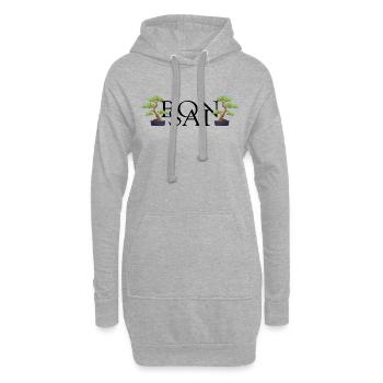 bonsaï nebari yamadori japon bonsaï jardin - Sweat-shirt à capuche long Femme - gris chiné - Devant