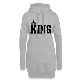 King - Hoodie-Kleid - Grau meliert - Vorne