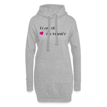 Team de la mariée - Sweat-shirt à capuche long Femme - gris chiné - Devant