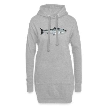 Lachs - Hoodie-Kleid - Grau meliert - Vorne