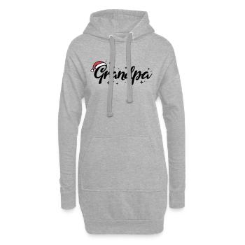 Weihnachtsmütze Grandpa Opa - Hoodie-Kleid - Grau meliert - Vorne