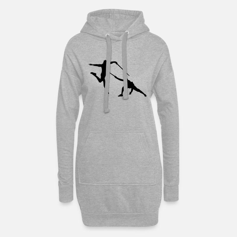 Fechten - Hoodie-Kleid - Grau meliert