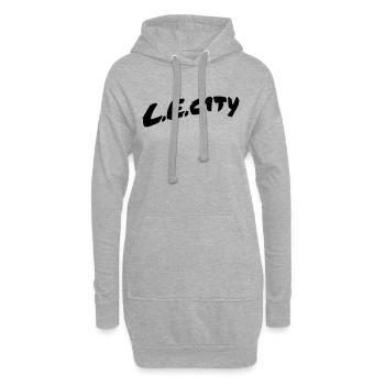 LE City 02 - Hoodie-Kleid - Grau meliert - Vorne