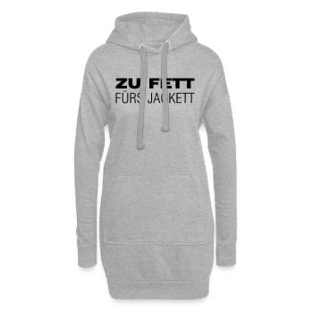 Zu fett fürs Jackett - Hoodie-Kleid - Grau meliert - Vorne