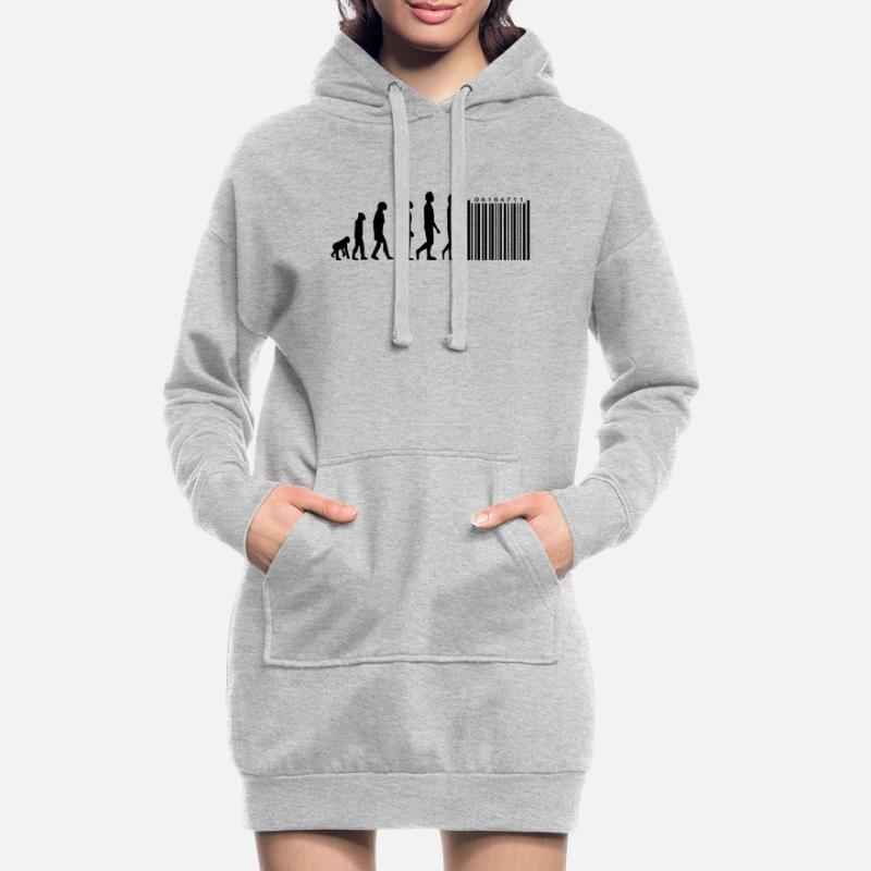 Evolution Strichcode Hoodie-Kleid