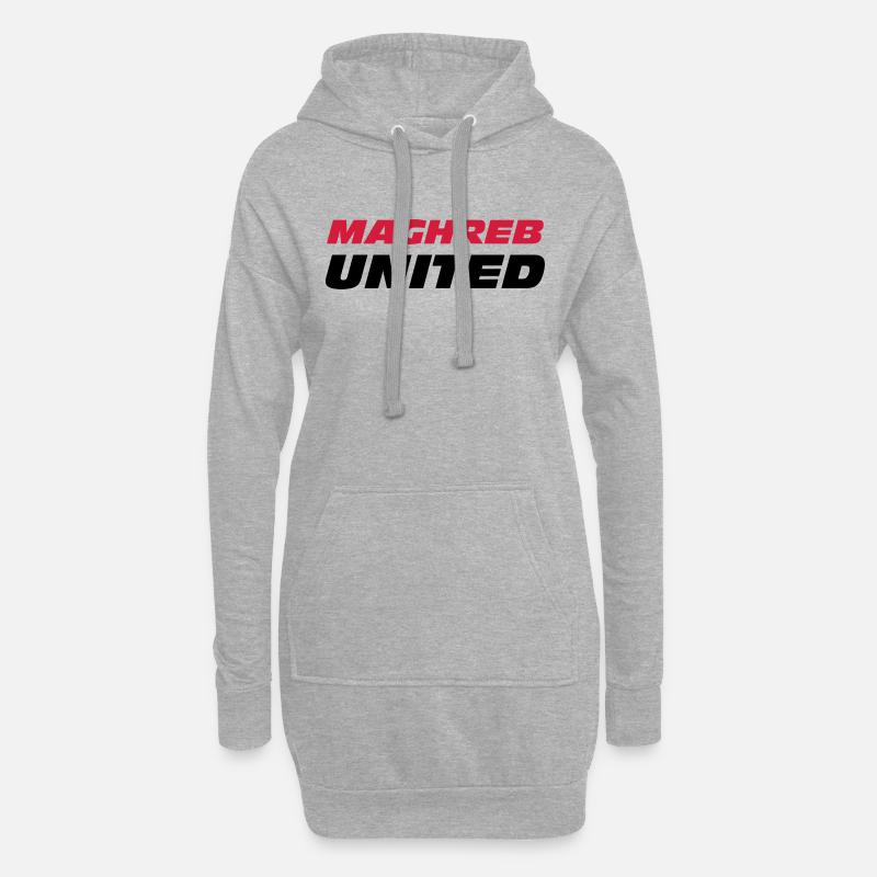 Maghreb Groß - Hoodie-Kleid - Grau meliert