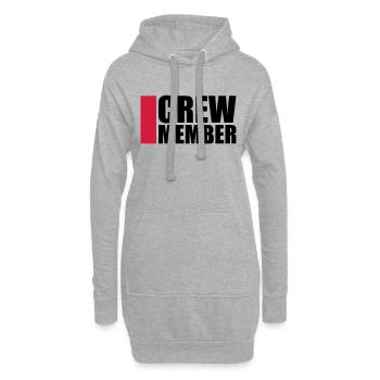 Cool Crew Member Logo-Design - Sweat-shirt à capuche long Femme - gris chiné - Devant