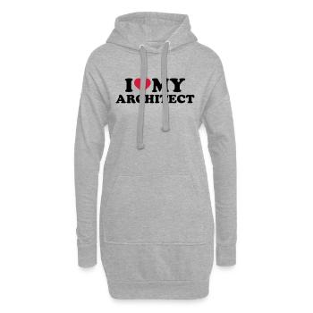Architekt - Hoodie-Kleid - Grau meliert - Vorne