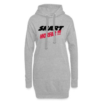 Snart morfar !! - Sweat-shirt à capuche long Femme - gris chiné - Devant