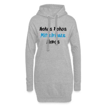 Hokus Pokus Mittelfinger - Hoodie-Kleid - Grau meliert - Vorne