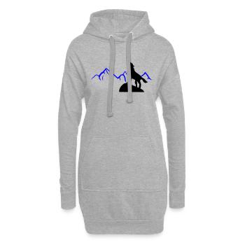 Wolf Cry Mountains - Hoodie-Kleid - Grau meliert - Vorne