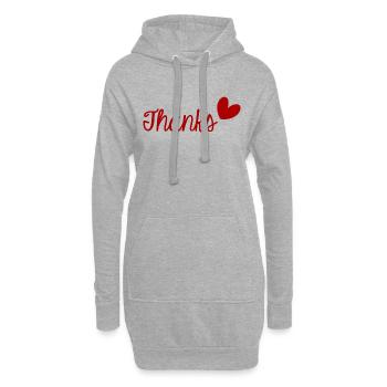 VIELEN DANK. DANKE. VIELEN DANK. JAHRESTAG. GEBURT. - Hoodie-Kleid - Grau meliert - Vorne