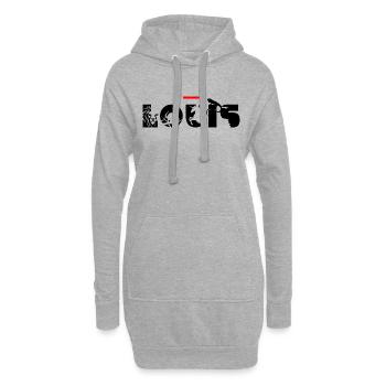Louis - Sweat-shirt à capuche long Femme - gris chiné - Devant
