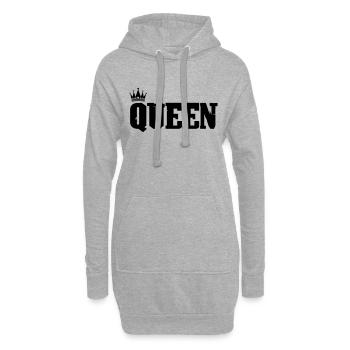 Queen - Hoodie-Kleid - Grau meliert - Vorne