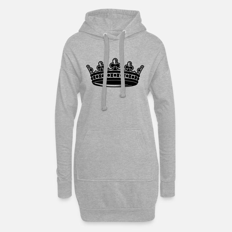 krone - Hoodie-Kleid - Grau meliert