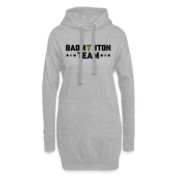 Badminton Team - Hoodie-Kleid - Grau meliert - Vorne