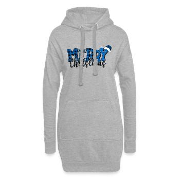 Weihnachten Weihnachtsmann Weihnachtsmann ungezogene Feiertage Winter - Hoodie-Kleid - Grau meliert - Vorne