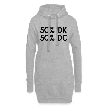 Je ne sais pas, je m’en fous - Sweat-shirt à capuche long Femme - gris chiné - Devant