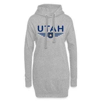 T-shirt Utah Fan – Nature & Liberté - Sweat-shirt à capuche long Femme - gris chiné - Devant