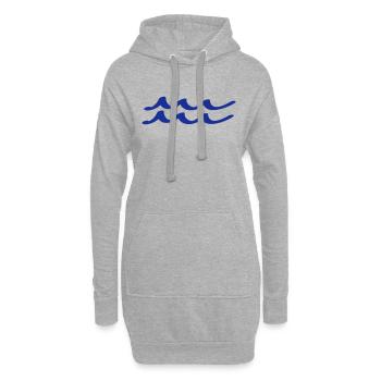 wasser - Hoodie-Kleid - Grau meliert - Vorne