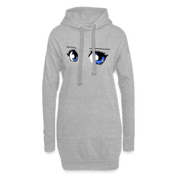 Mangaeyes - Hoodie-Kleid - Grau meliert - Vorne
