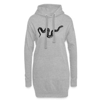 Anaconda Schlange - Hoodie-Kleid - Grau meliert - Vorne