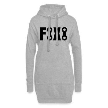 Fixi Kettenglied - Hoodie-Kleid - Grau meliert - Vorne