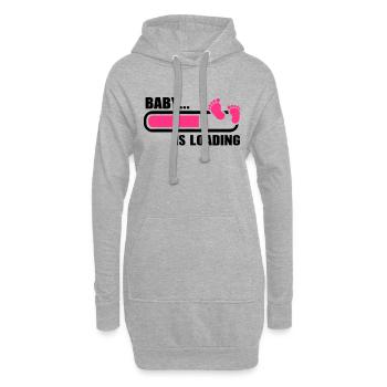 Baby loading - Hoodie-Kleid - Grau meliert - Vorne
