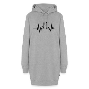 rock - Hoodie-Kleid - Grau meliert - Vorne