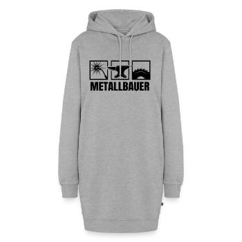 Metallbauer Schlosser Maschinenbautechniker Idee - Hoodie-Kleid - Grau meliert - Vorne