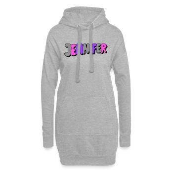 Jennifer - Hoodie-Kleid - Grau meliert - Vorne