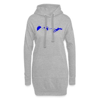 The Creation of Adam - Hoodie Dress - heather grey - Front