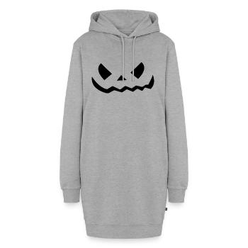 Déguisement citrouille d’Halloween - Sweat-shirt à capuche long Femme - gris chiné - Devant
