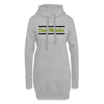 membre d’équipage - Sweat-shirt à capuche long Femme - gris chiné - Devant