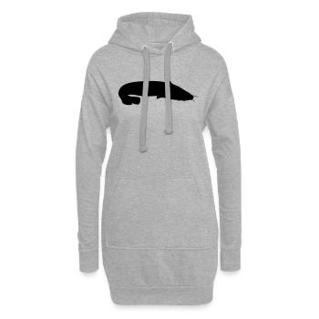 Silure - Sweat-shirt à capuche long Femme - gris chiné - Devant