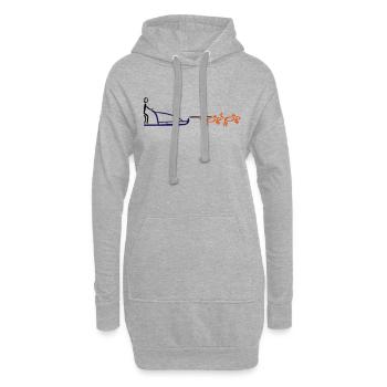 Schlittenhunde - Hoodie-Kleid - Grau meliert - Vorne