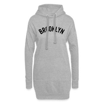 Brooklyn - Sweat-shirt à capuche long Femme - gris chiné - Devant