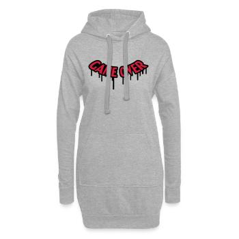 Game Over Graffiti - Sweat-shirt à capuche long Femme - gris chiné - Devant