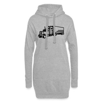 LKW - Hoodie-Kleid - Grau meliert - Vorne