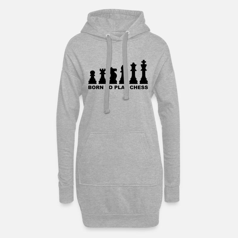Evolution Chess - Sweat-shirt à capuche long Femme - gris chiné