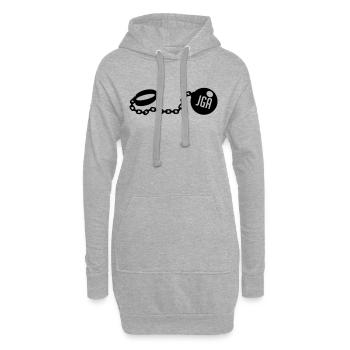jga_kette_nu1 - Hoodie-Kleid - Grau meliert - Vorne