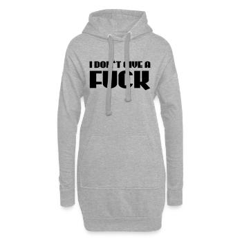 I don't give a Fuck - Hoodie-Kleid - Grau meliert - Vorne