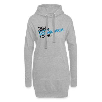 talk_swaebisch_2c - Hoodie-Kleid - Grau meliert - Vorne