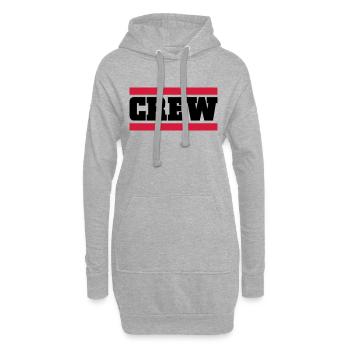 crew - Sweat-shirt à capuche long Femme - gris chiné - Devant