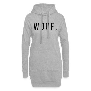 Quotes Woof LSBTFRQ - Hoodie-Kleid - Grau meliert - Vorne