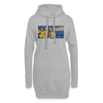 amalfi coast 1 - Hoodie-Kleid - Grau meliert - Vorne
