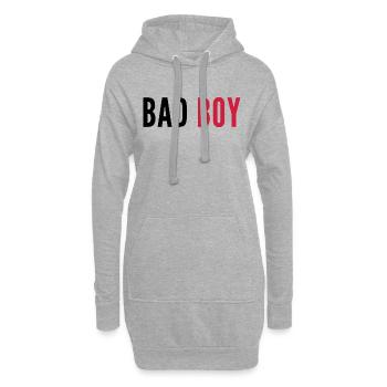 Bad boy / mauvais garçon - Sweat-shirt à capuche long Femme - gris chiné - Devant
