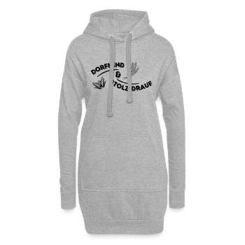 Dorfkind & Stolz Drauf - Hoodie-Kleid - Grau meliert - Vorne